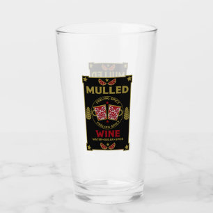 Weihnachts-Mulled Roter Wein Glas
