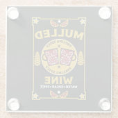 Weihnachts-Mulled Roter Wein Glasuntersetzer (Rückseite)