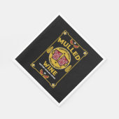 Weihnachts-Mulled Roter Wein Serviette (Ecke)