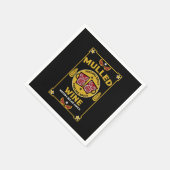 Weihnachts-Mulled Roter Wein Serviette (Ecke)