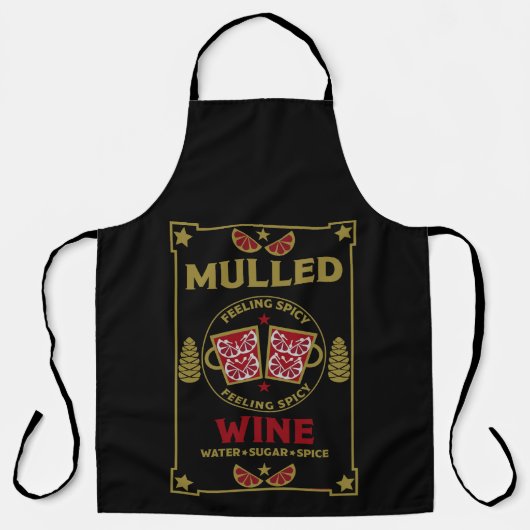 Weihnachts-Mulled Rotwein Drink Schürze (Vorderseite)