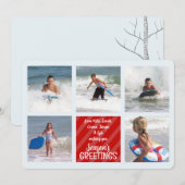 Weihnachts-Multi-5-FotoCollage Roter Kardinal (Vorne/Hinten)