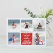 Weihnachts-Multi-5-FotoCollage Roter Kardinal (Stehend Vorderseite)