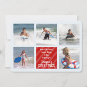 Weihnachts-Multi-5-FotoCollage Roter Kardinal (Vorderseite)