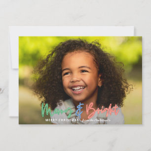 Weihnachts-Multi-Foto hell modern buntes Neon Ankündigung