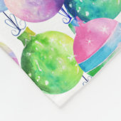 Weihnachts-Multicolor-Bälle Ornamente Fleecedecke (Ecke)