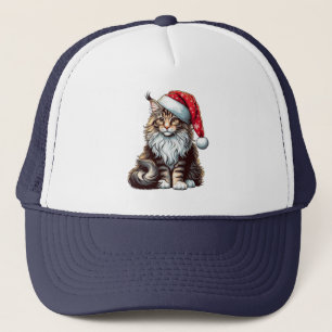 Weihnachts-Münzkatze Maine Coon Kitten Truckerkappe