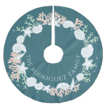 Weihnachts-Muschel-Wreath-Baumrock