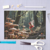 Weihnachts-Mushroom Fairy Decoupage Seidenpapier (Handwerk)