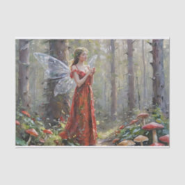 Weihnachts-Mushroom Fairy Decoupage Seidenpapier