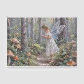 Weihnachts-Mushroom Fairy Decoupage Seidenpapier (Vorderseite)