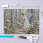 Weihnachts-Mushroom Fairy Decoupage Seidenpapier (Handwerk)