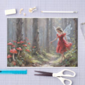 Weihnachts-Mushroom Fairy Decoupage Seidenpapier (Handwerk)