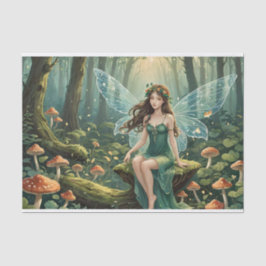 Weihnachts-Mushroom Fairy Decoupage Seidenpapier