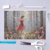 Weihnachts-Mushroom Fairy Decoupage Seidenpapier (Handwerk)