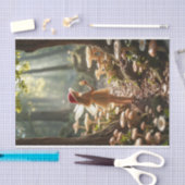 Weihnachts-Mushroom Fairy Decoupage Seidenpapier (Handwerk)