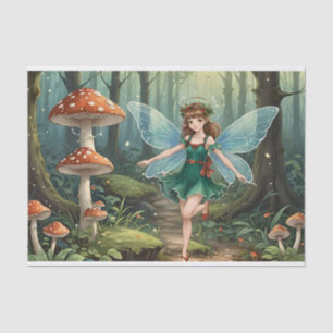 Weihnachts-Mushroom Fairy Decoupage Seidenpapier