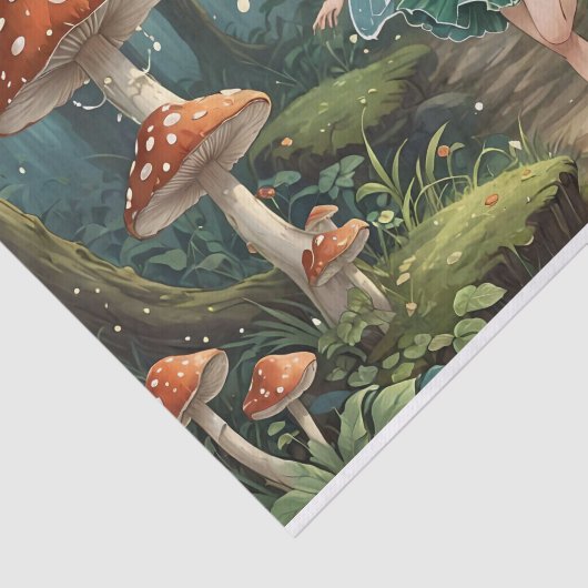 Weihnachts-Mushroom Fairy Decoupage Seidenpapier (Ausschnitt)