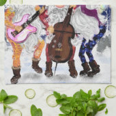 Weihnachts Musical Gnomes Küchentuch (Gefaltet)