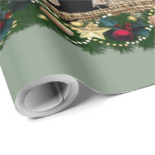 Weihnachts-Musiker im alten Amsterdam Geschenkpapier (Rolleneckpunkt)