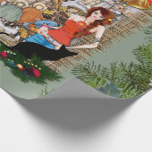 Weihnachts-Musiker im alten Amsterdam Geschenkpapier (Ecke)