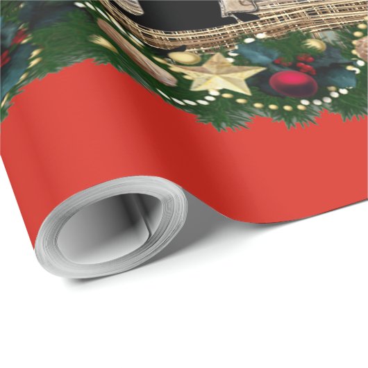 Weihnachts-Musiker im alten Amsterdam Geschenkpapier (Rolleneckpunkt)