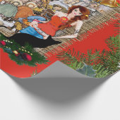 Weihnachts-Musiker im alten Amsterdam Geschenkpapier (Ecke)