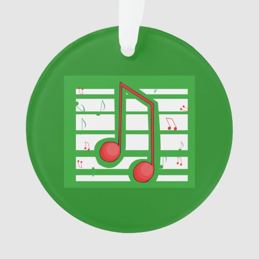 Weihnachts-Musiklehrer, Hinweise zu Grün Ornament (Vorderseite)