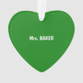 Weihnachts-Musiklehrer, Hinweise zu Grün Ornament (Rückseite)