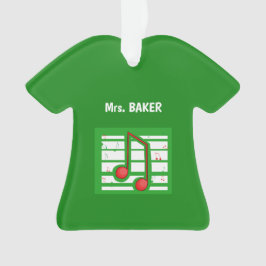 Weihnachts-Musiklehrer, Hinweise zu Grün Ornament