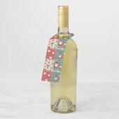 Weihnachts-Muster Flaschenmarken Flaschenanhänger (Angewinkelt)