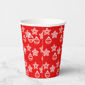 Weihnachts-Muster für Red Paper Cups Pappbecher (Rechts)