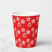 Weihnachts-Muster für Red Paper Cups Pappbecher (Vorderseite)