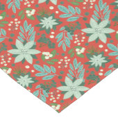 Weihnachts-Muster in Rotem Flön Kurzer Tischläufer (Ecke)