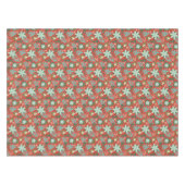 Weihnachts-Muster in Rotem Flön Tischdecke (Vorderseite (Horizontal))
