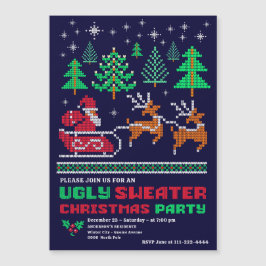 Weihnachts-Muster Knette Sweater Weihnachts-Party Magneteinladung