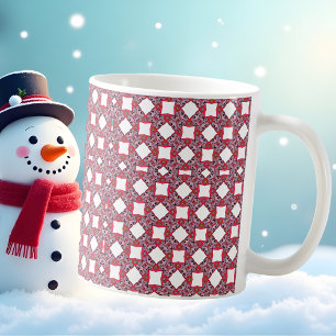 Weihnachts-Musterschild des Friedens Kaffeetasse