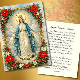 Weihnachts-Mutter-Maria-Memorare-Gebet-Poinsettie