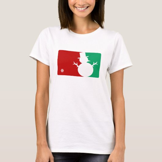 Weihnachts-MVP-Sportstil-Sieg Snowman-Logo T-Shirt (Vorderseite)
