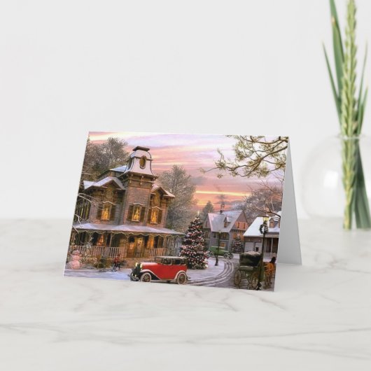 Weihnachts-Nachbarschaft Feiertagskarte (Vorderseite)