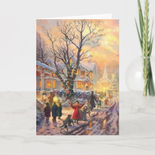 Weihnachts-Nachbarschaft Feiertagskarte (Vorderseite)