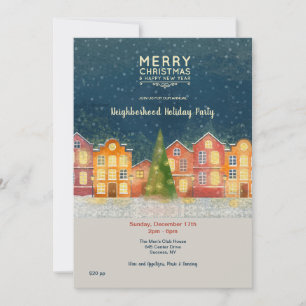 Weihnachts-Nachbarschaft-Party Einladung