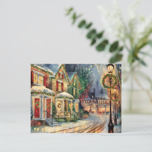 Weihnachts-Nachbarschaft Postkarte