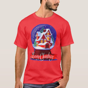 Weihnachts-Nacht-Haus Snow Globe Funny Mermas Weih T-Shirt