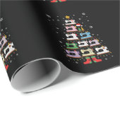 Weihnachts-Nähmaschine Baumlichter Strümpfe Geschenkpapier (Rolleneckpunkt)