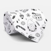 Weihnachts-nahtlose Kontur Krawatte (Gerollt)