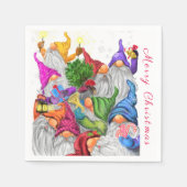 Weihnachts-Napkins mit Gnome-Party Serviette (Vorderseite)