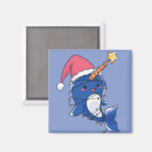 Weihnachts-Narwal Magnet (Vorderseite/Rückseite)