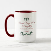 Weihnachts-Naughty/Nizza-Tasse Tasse (Links)