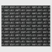 Weihnachts-NAUGHTY oder ICE-Text auf Schneeflocken Geschenkpapier (Flach)